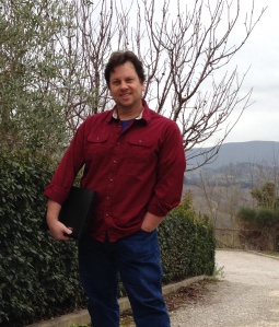 Me, in Tuscany, writing. Jealous? Yeah, that's why I put it up there.