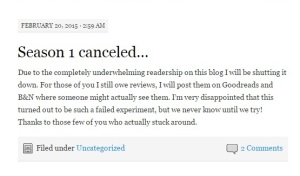 blog cancelled