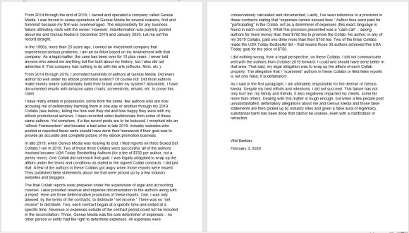 wid lies letter explaining bankruptcy