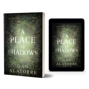 PLACE OF SHADOWS tablet and 3D paperback
