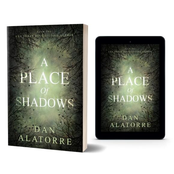 PLACE OF SHADOWS tablet and 3D paperback